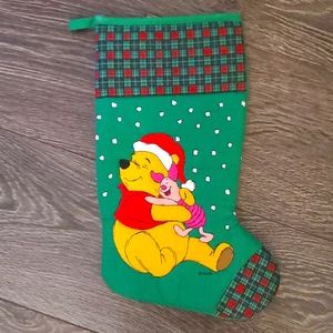 Disney Winnie the Pooh Quilted Holiday Stocking - Christmas Stocking 🎄 ♥️ 14"